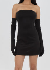 Black Dress & Gloves Set