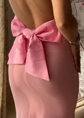 Opera Bow Backless Dress