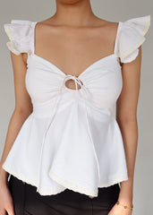 Cutout Frill Top
