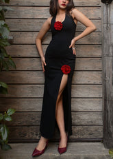 Rose Slit Dress