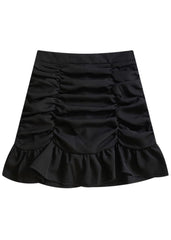 Ruched Mini Skirt In Black