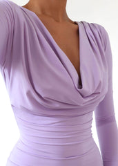 Evolet Cowl Neck Dress
