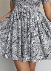 Patterned Flare Dress