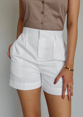 Tailored Linen Shorts
