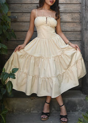 Cream Ruffle Sundress