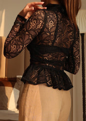Raven Lace Net Top
