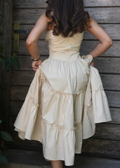 Cream Ruffle Sundress