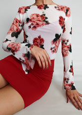Rose Mesh Top
