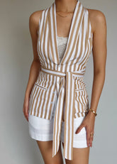 Delilah Belted Blazer Vest