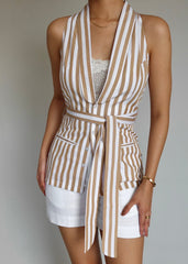 Delilah Belted Blazer Vest