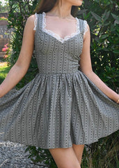 Graphite Tie-Up Dress