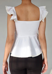 Cutout Frill Top