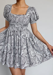 Patterned Flare Dress