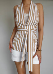 Delilah Belted Blazer Vest
