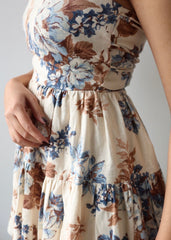 Vintage Floro Lace Up Dress