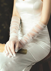 Sheer Extra Long Gloves (white)