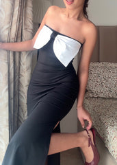 Brietta Bow Slit Dress