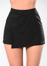 Flap Black Skort