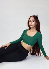 Aria Scoop Neck Crop Top