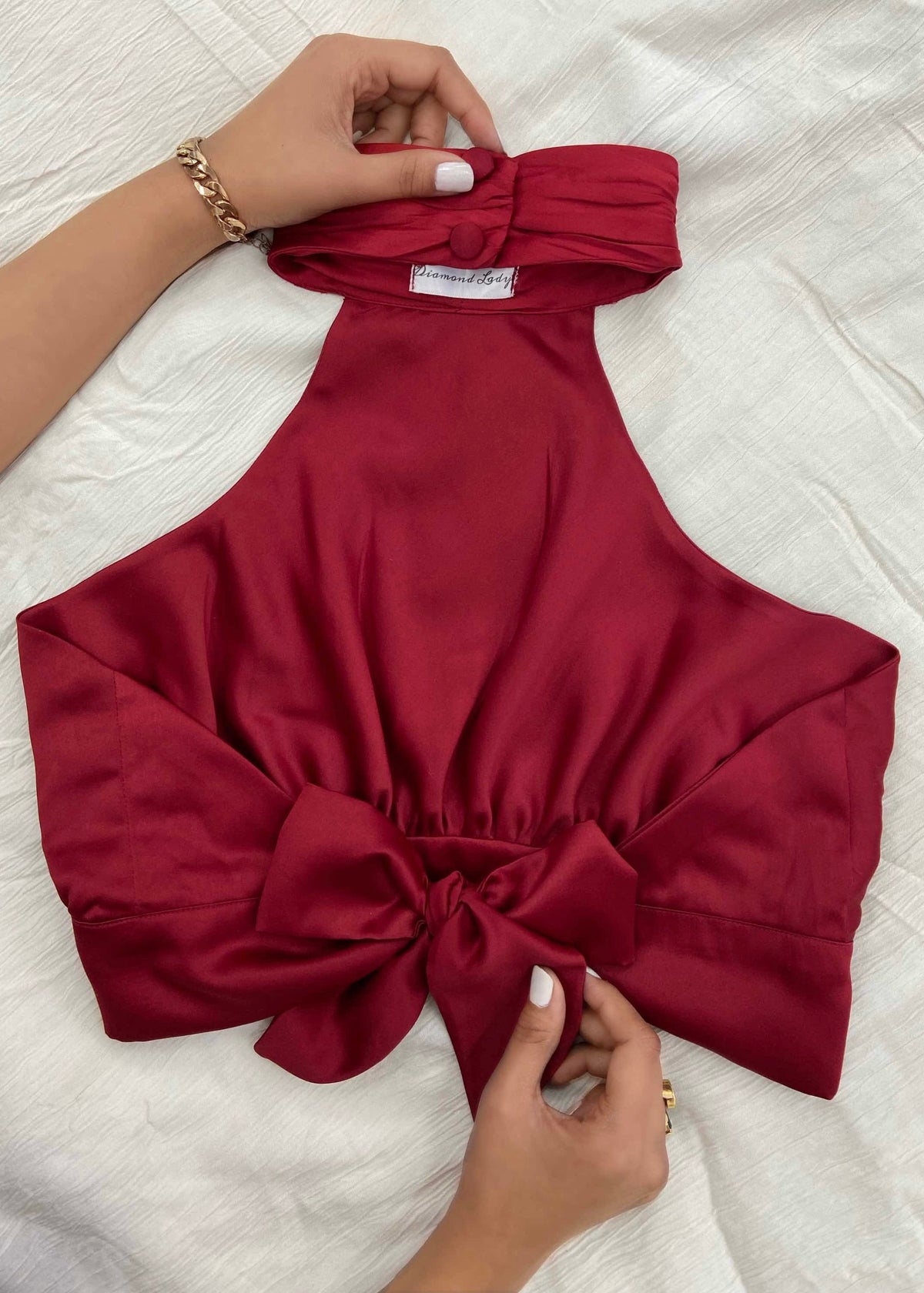 Ruched Backless Top