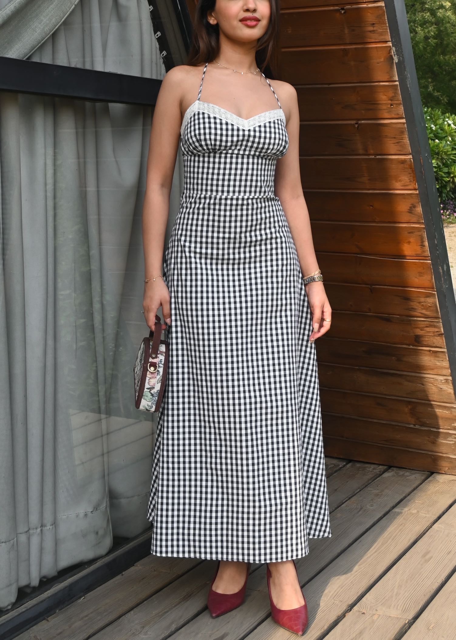 Retro Gingham Dress