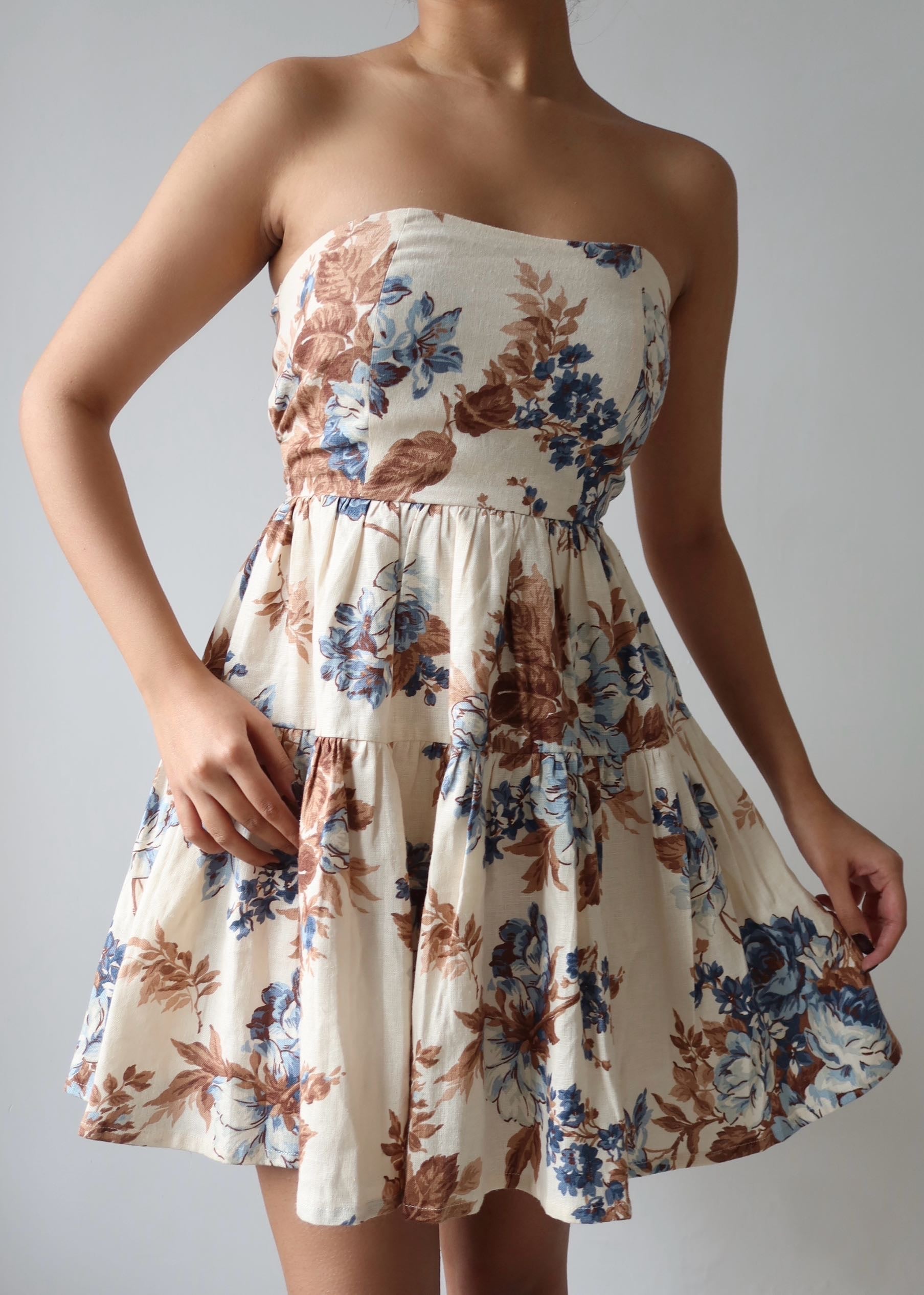 Vintage Floro Lace Up Dress