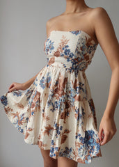 Vintage Floro Lace Up Dress