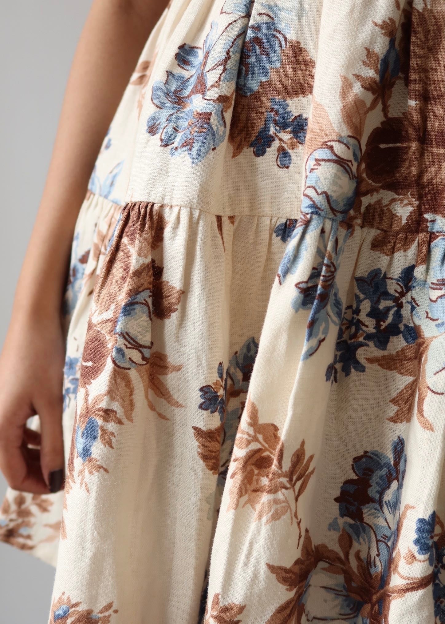 Vintage Floro Lace Up Dress
