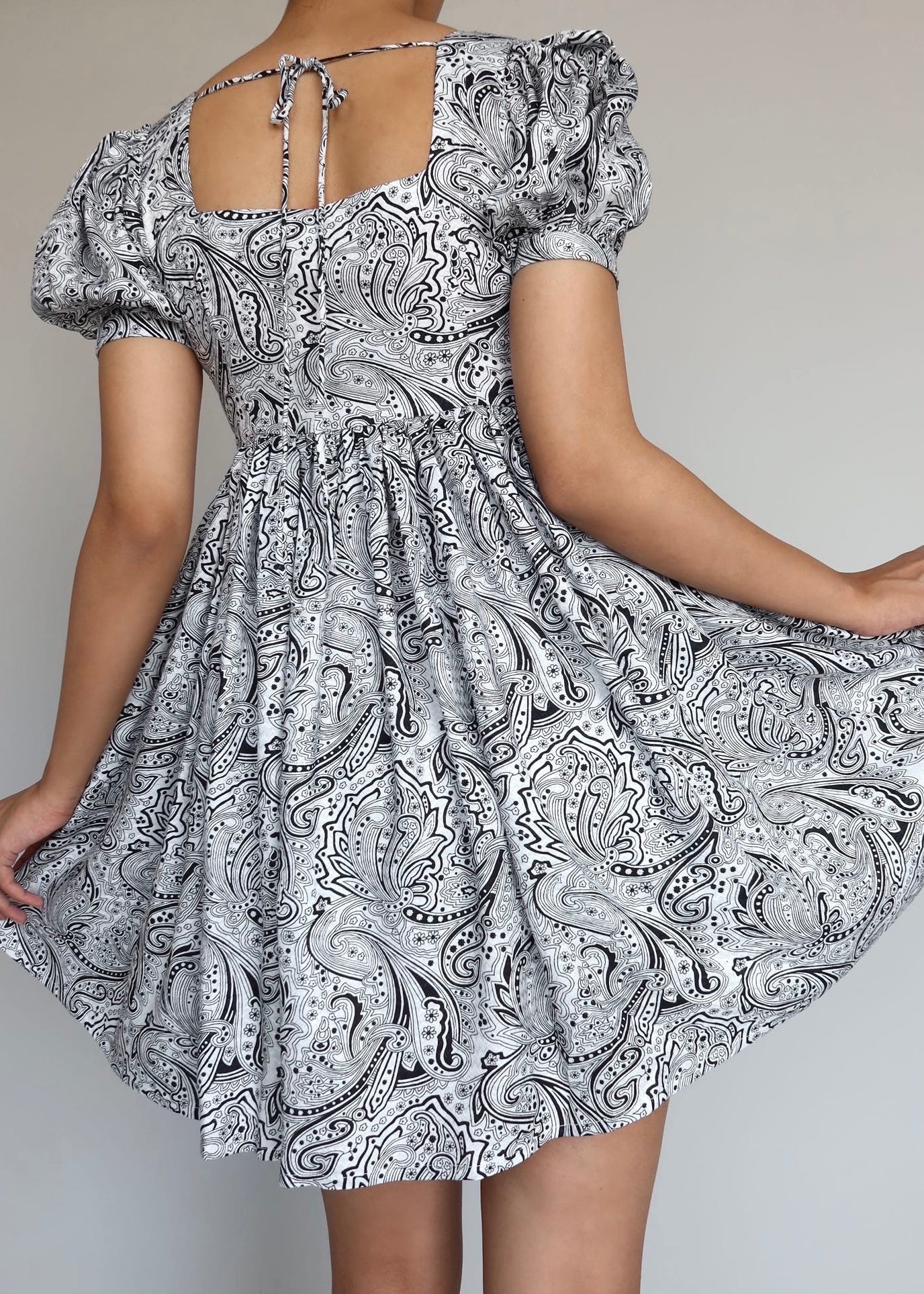 Patterned Flare Dress
