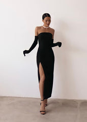 Long Classic Dress & Gloves Set