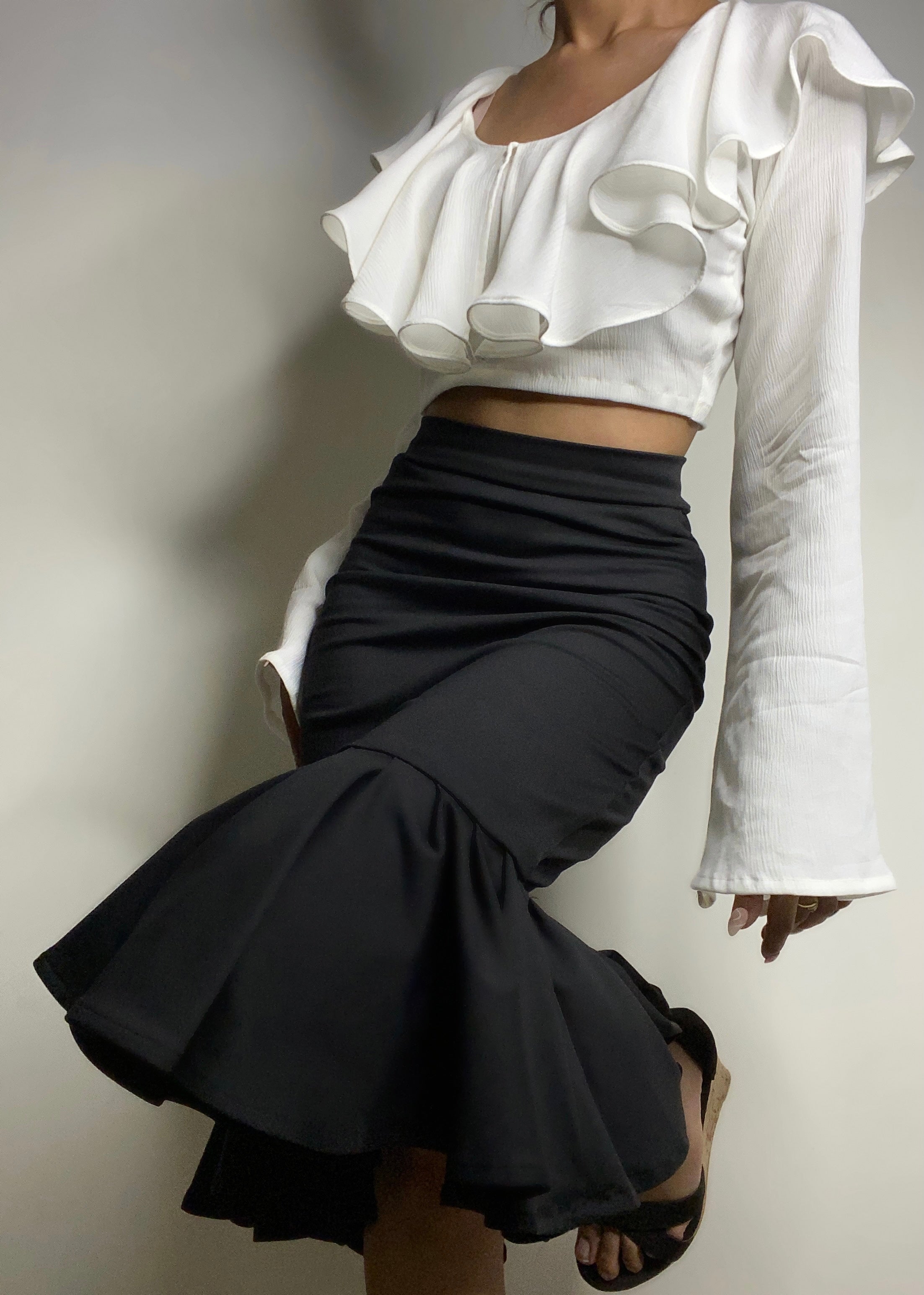Crinkle Flare Top